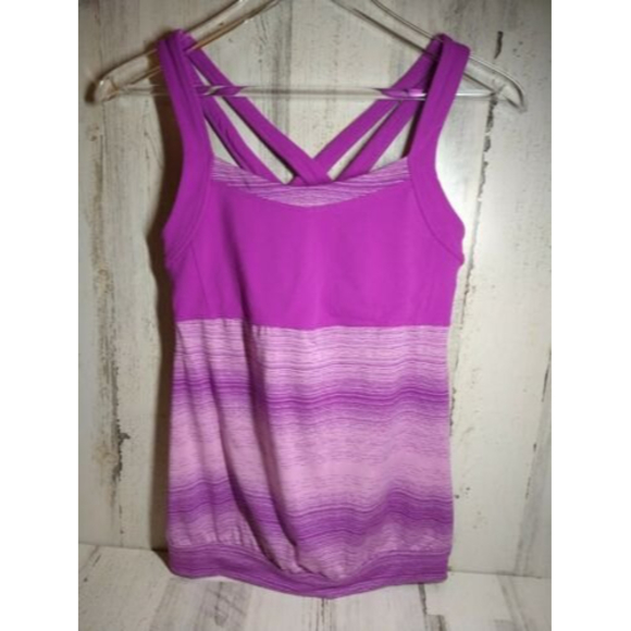Athleta Stride Crunch and Punch Tank Jazzy Purple Size Small Excellent Athletic - Picture 1 of 5